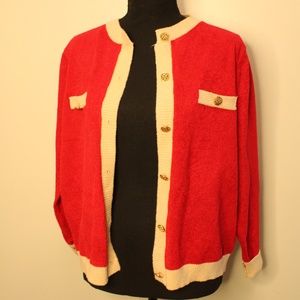 Vintage Red Cardigan
